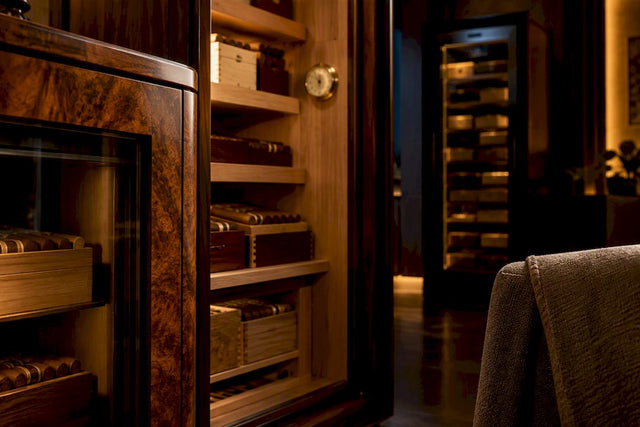 Cigar storage details across investment levels