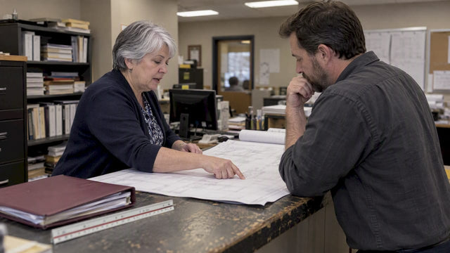 Officials reviewing walk-in humidor plans
