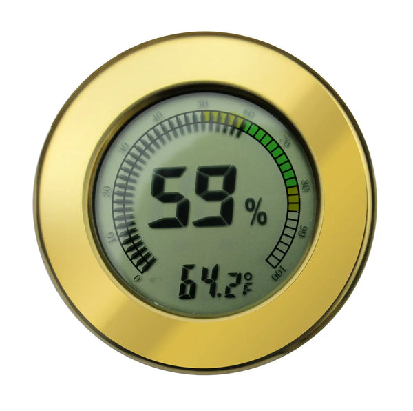 Digital Hygrometer w/ Calibration (Gold)