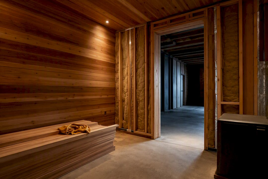 Cedar-lined walk-in humidor under construction