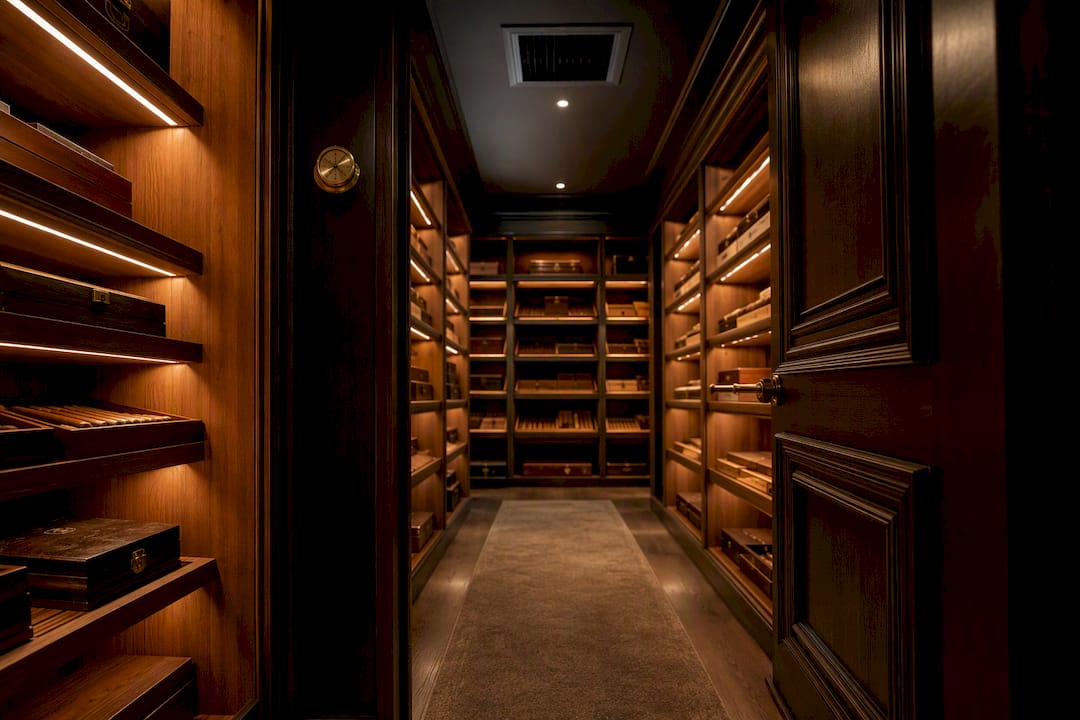 Luxury walk-in humidor with engineered airflow