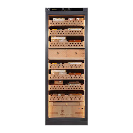 RACHING DS7600C Stainless Steel Tower Humidor