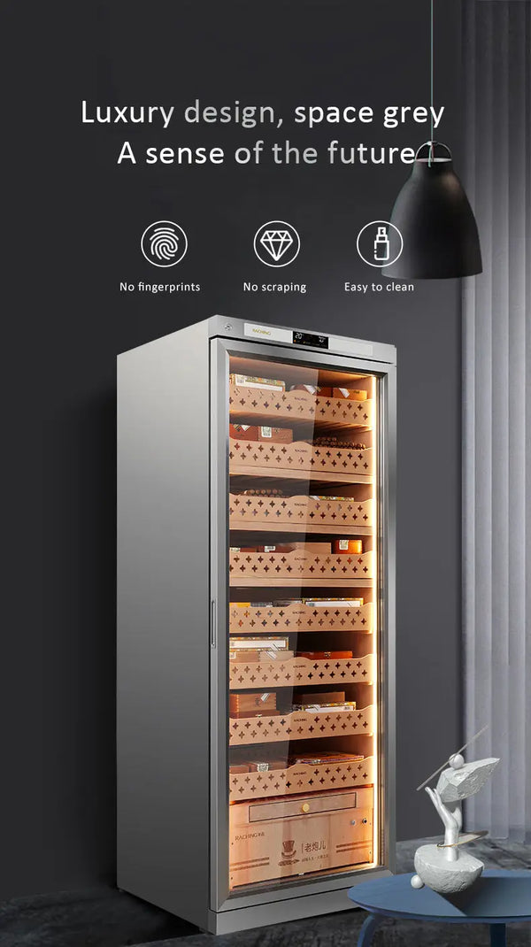 RACHING CT48A Stainless Steel Grand Humidor