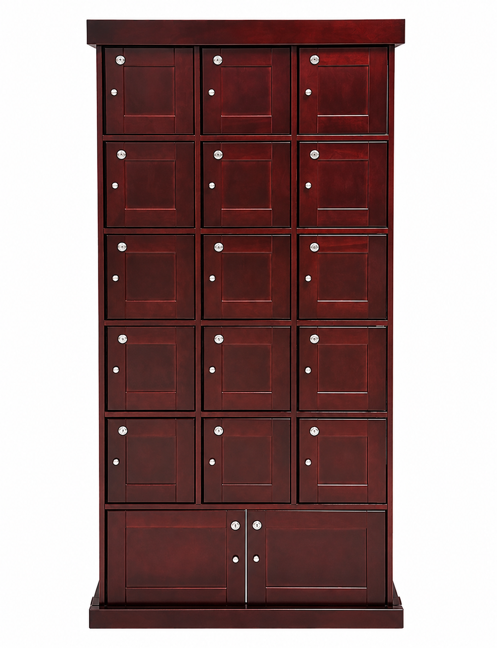 17-Lockers Cigar Humidor Cabinet (Dark Cherry) Prestige Import Groups