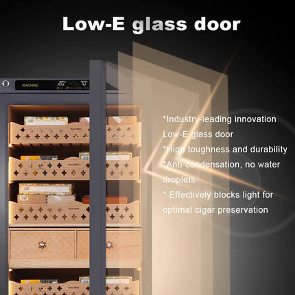 RACHING DS7600C Stainless Steel Tower Humidor