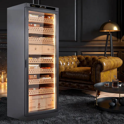 RACHING DS7600C Stainless Steel Tower Humidor