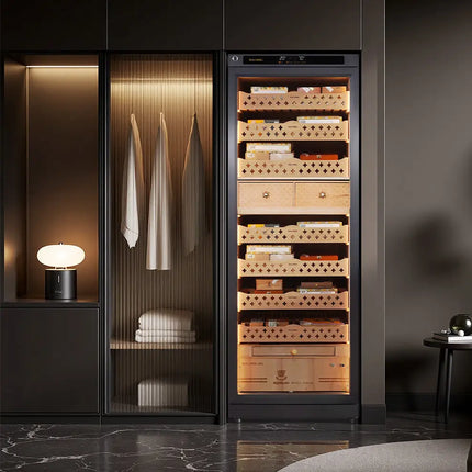 RACHING DS7600C Stainless Steel Tower Humidor