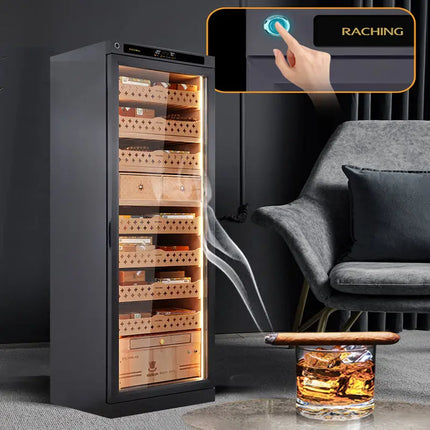 RACHING DS7600C Stainless Steel Tower Humidor